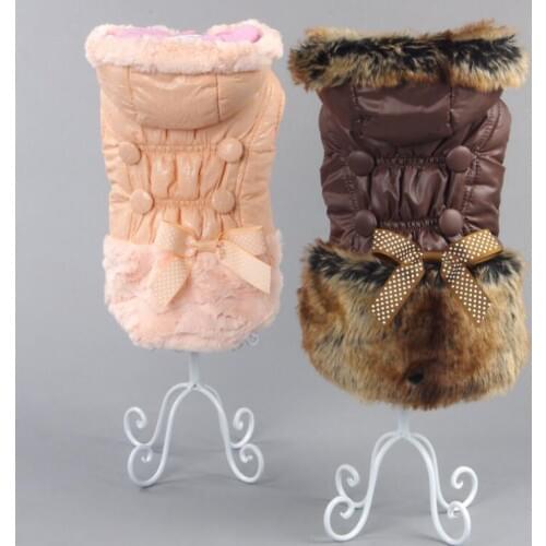 Pet dog clothes Autumn winter pet clothing hoodies fur coat dog jacket XS-3XL pet winter warm thick coat fur collar pet products