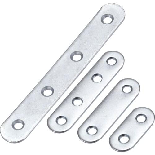 Uxcell Flat Straight Brace Repair Plate Bracket (125x19mm 4pcs, 76x16mm 6pcs, 56x16mm 6pcs, 36x16mm 12pcs)