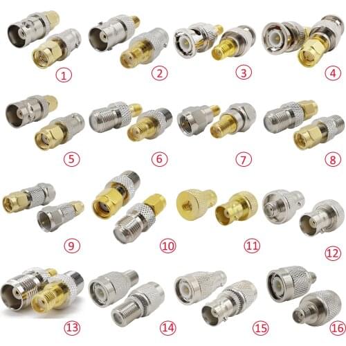 1Pcs SMA Connector To BNC TNC F Type Connector RF Adapter Plug Jack WiFi Antenna Converter for SDR Radio CCTV Ham UV Camera