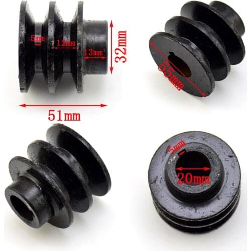 20mm ID 35mm OD V Belt Pulley Bore Die Double Groove For Honda 168F 170F GX110 GX120 GX160 GX200 7HP engine ATV Go Kart Engines