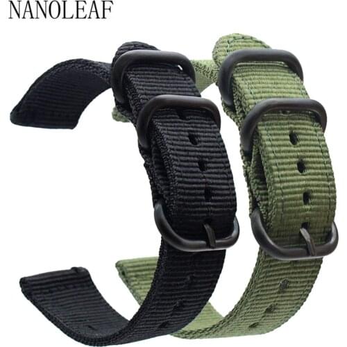 Nylon Replacement Strap 18MM 20MM 22MM 24MM Width Durable Braided Wristband for Mens Sport Casual Business Watch Band