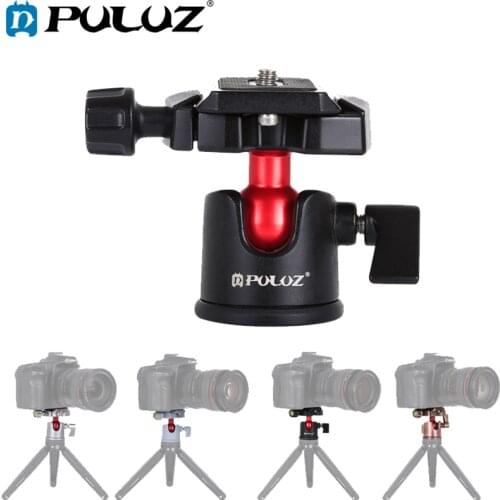 PULUZ Ball Head 360 Degree Rotation Panoramic Metal Ball Quick Release Plate