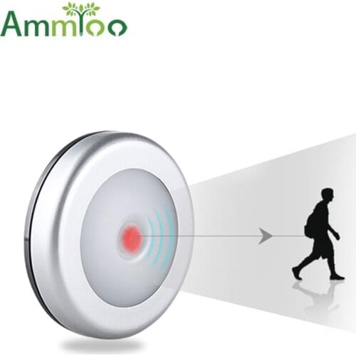 Motion Sensor LED Night Lights Magnetic Cabinet Lamps Battery Powered Closet Wardrobe Wireless Wall Night Light For Children