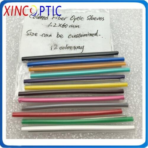 1.2*60mm Multicolor Single Fiber Opitc Sleeve,12colored/Colorful 60mm Heat Shrink Tube Fiber Optic Protection Protective Sleeves