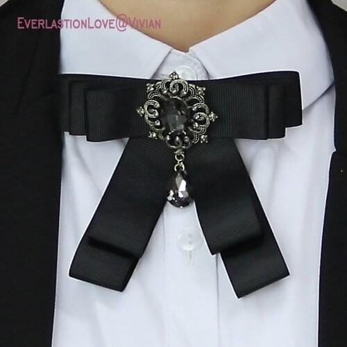 Vintage Fashion Fabric Bow Brooches For Women Neck Tie Pins Party Wedding Large Ribbon Brooch Jewelry Clothing Accessories Gifts