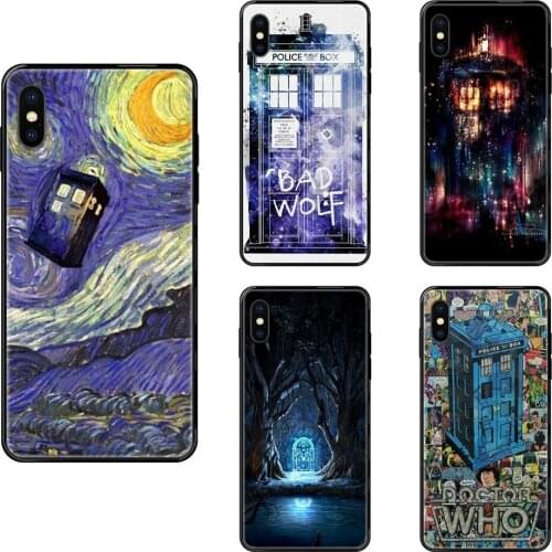 Doctor Dr Who Tardis Black Soft TPU Protector Phone Cases For Xiaomi Mi Note A1 A2 A3 5 5s 6 8 9 10 SE Lite Pro Ultra Lady