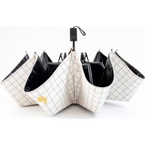 Anti-ultraviolet umbrellas folding umbrellas Korea creative small fresh lattice dual-purpose male and female sun umbrellas