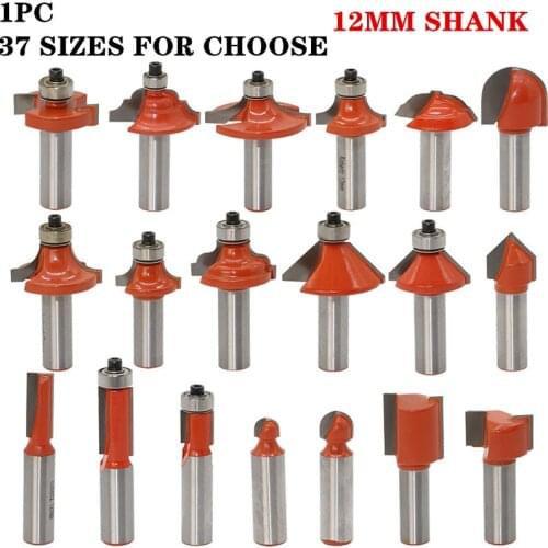 1PC 12mm Shank Corner Round Over Bits For Wood Woodworking Tools Corner Round Cove Box Bits Tools Milling Cutter Wholedale Price