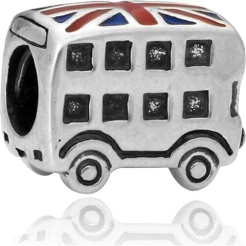 1pc christmas gift plata de ley car big hole bead charms european style bracelets beads ENM240