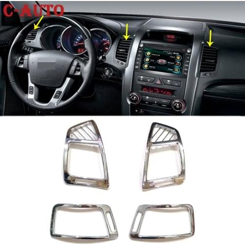 4PCS A/C Air Vent Outlet Air-conditioning Installation Cover Air conditioning vent outlet trim For Kia Sorento 2009 2010-2012