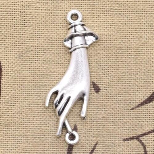 5pcs Charms Palm Connector 45x14mm Antique Tibetan Silver Color Pendant Findings Accessories DIY Vintage Choker Handmade Jewelry
