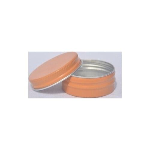 50pcs High Quality 15g Orange Empty Aluminum Pot Jars Cosmetic Containers With Lid Eye cream hair conditioner Tin Cosmetic Metal