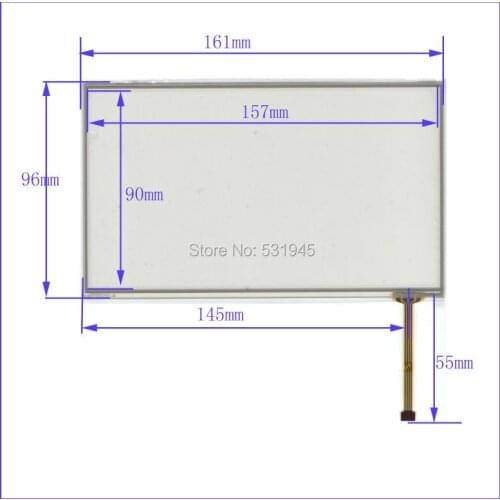 ZhiYuSun 7 inch TOUCH Screen panels 161mm*96mm for GPS or commercial use on bable 161*96 for 7-inch GLASS 4PIN change 12PIN