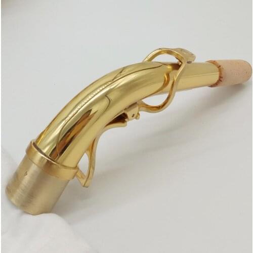 Free Shipping Brand New MFC Eb Alto Saxophone Necks Professional Sax Necks Brass Accessories Gold Lacquer