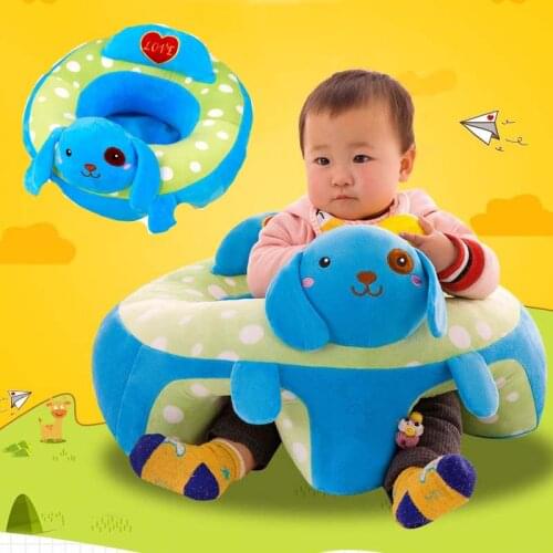 Infant Learn Seat Plush Chair Safety Seat Cartoon Animal Plush Toy Children Support Seat Kids Sofa Baby Bedroom Decoration Gift