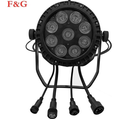Fiesta disco decoración 9*18w 6 en 1 rgbwa uv LED ip65 luz plana par impermeable 6 en 1 LED par fino can light