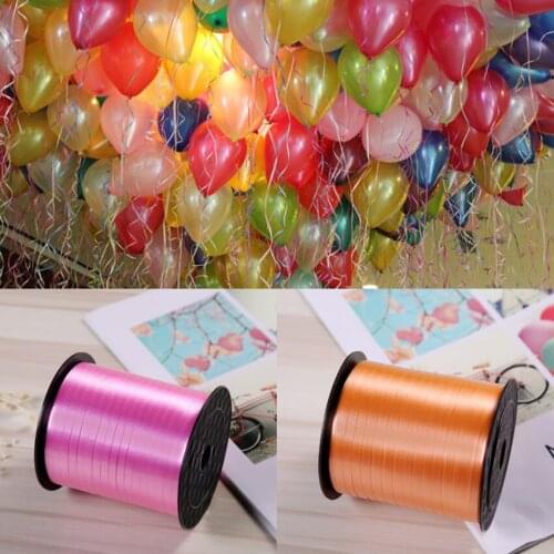 Hot Sale New Plastic Balloon Ties 250 Yards Satin Ribbon Bandage Wedding Birthday Party Balloon Decoration Ribbon Spot Wholesale