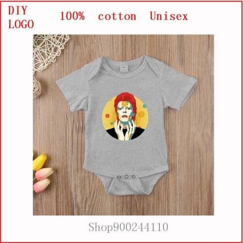 Bowie picture print Cotton Baby Rompers Baby Girl Infant Jumpsuit Newborn Baby Girls boy Clothes Infantil Costumes Pajamas