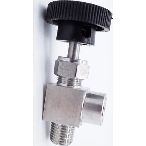 Free ship Needle valve Adjustable Right angle 1/4" male to female thread SUS304 Flow Control shut off crane needle valve