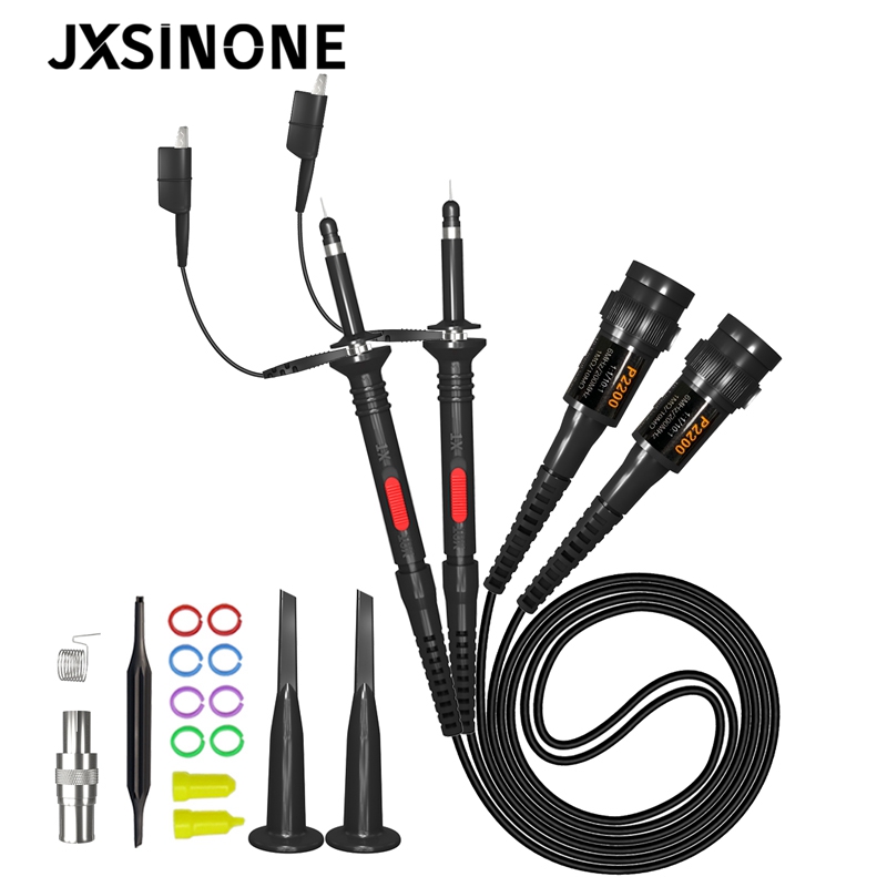 Cleqee High quality P2000 Series DC-60MHz~200MHz Oscilloscope Probe X1/X10 P2060 P2100 P2200 BNC Test Lead kit