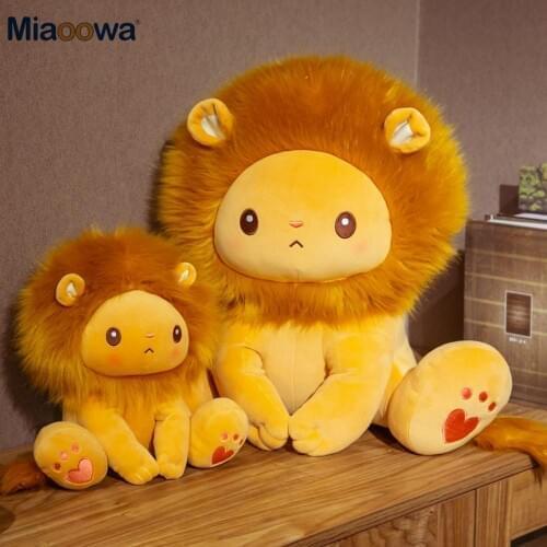 25/40cm Good Quality Cute Sitting Lion King Plush Toy Cartoon Stuffed Animal Doll Soft Pillow Childlren Birthday Christmas Gift