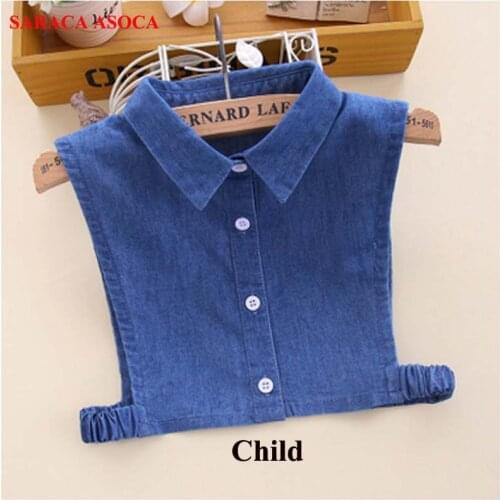 Fashion Child Detachable Collars Autumn Winter Sweater Shirt Fake Collar Girls