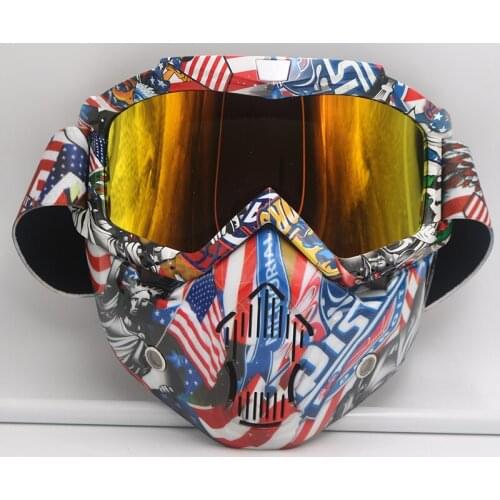 Motorcycle Goggles With Mask Motorcycle Moto Glasses ATV Ski Sport MX Off Road Helmet Cycling Racing Goggles