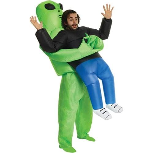 Creative Halloween Spoof Inflatable Costume Green Ghost Hugs Funny Show Props Carnival Party Performance Clothing C80110AD