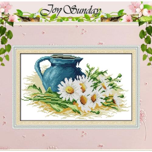 The Pottery and Daisy Counted Cross Stitch 11CT 14CT Cross Stitch Sets Wholesale Chinese Cross-stitch Kits Embroidery Needlework
