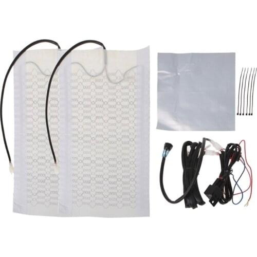 NEW 1 Seat 12V Universal Carbon Fiber High/Low Round Switch Car Heated Seat Pads