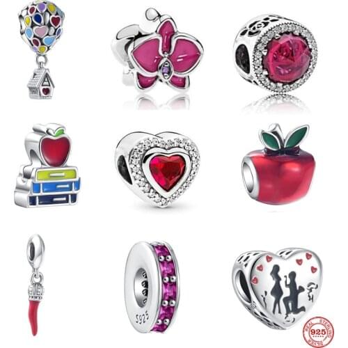 New Red Spaver Colorful Ballon Fish DIY fine beads Fit Original Pandora Charms Silver 925 Sterling Bracelet Jewelry F067