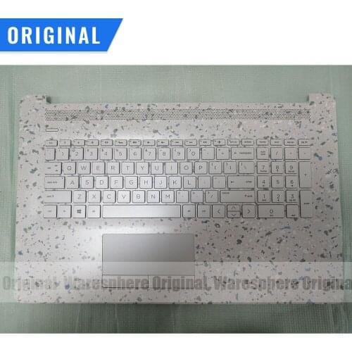 New Original Top Cover Upper Case for HP 17-BY Palmrest With US Backlit Keyboard White