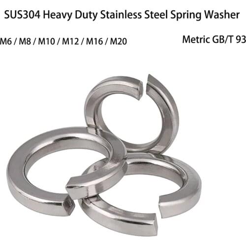 SUS304 Stainless Steel Heavy Duty Spring Washer M6 M8 M10 M12 M16 M20 GB93