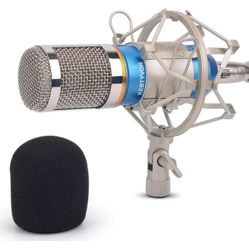 Professional BM-800 BM800 Condenser KTV Microphone Cardioid Pro Audio Studio Vocal Recording Mic KTV Karaoke+ Metal Shock Mount