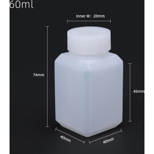 100PCS of 60ML Empty liquid reagent bottle with Lid Leakproof Food Grade storage container Cosmetic Refillable bottles