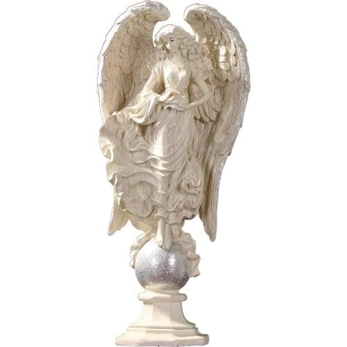Retro Resin Angel Ornaments Arts Decoration Crafts Home Furnishing Livingroom TV Cabinet Desktop Figurines Mascot Decor R814