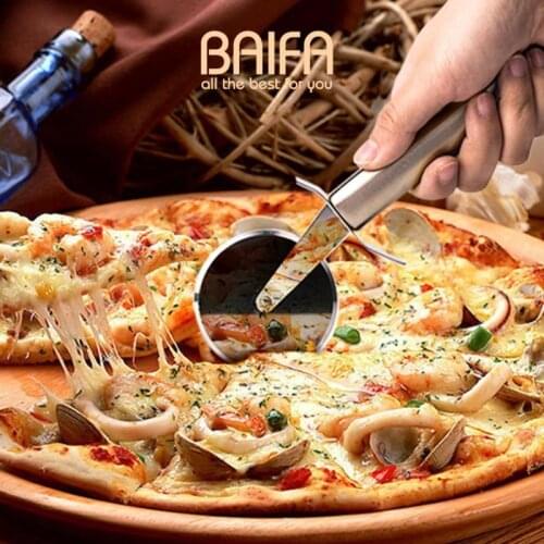 Roller Pizza Knife Cutter Pastry Pasta Stainless Steel Dough Crimper Wheel Rolling Slicer Pastry Cutting kitchen Baking Tools