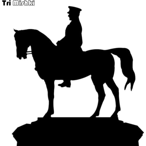 Tri Mishki HZX057# 15.9*15cm car sticker mustafa kemal ataturk riding a horse auto car stickers araba aksesuar