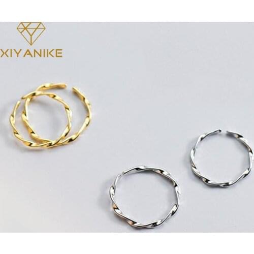 XIYANIKE 925 Sterling Silver Vintage Irregular Finger Rings for Women Couple New Fashion Party Jewelry Valentines Day Gifts