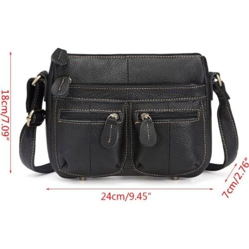Women Leather Handbag Shoulder Lady Multi Pocket Crossbody Bag Tote Messenger Satchel Purse M68C