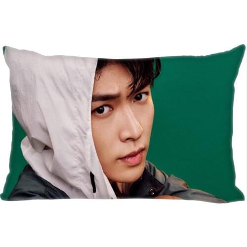 Hot Sale EXO LAY Rectangle Pillowcase Custom Home textile Zipper Pillowcase Pillow Cover Size 45*35cm (one side) Print