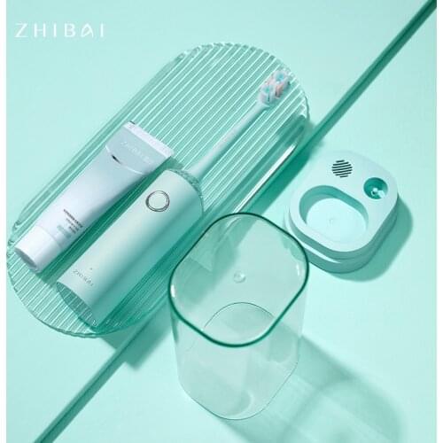 ZHIBAI Electronic Toothbrush Travel Adult Sonic Brosse A Dent Smart Ultrasonic Wireless Charge Tooth Brush with Case