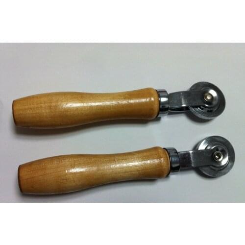 2 PC Tire Patch Repair Stitcher Ball Bearing Roller Tire Repair Tool Wood Handle
