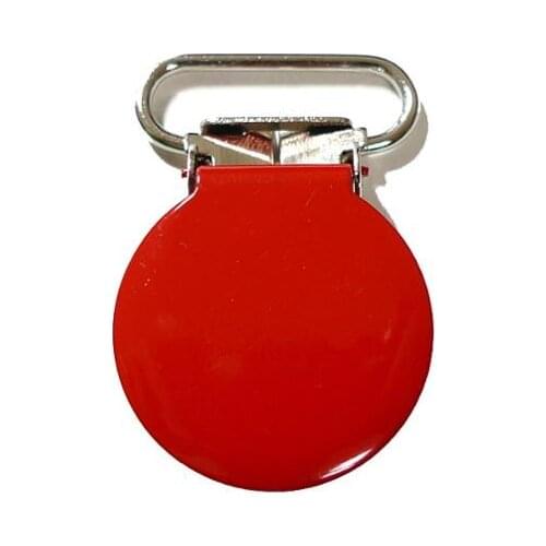 25pcs 20mm 3/4" #36 RED COLOR Round Suspender Clips