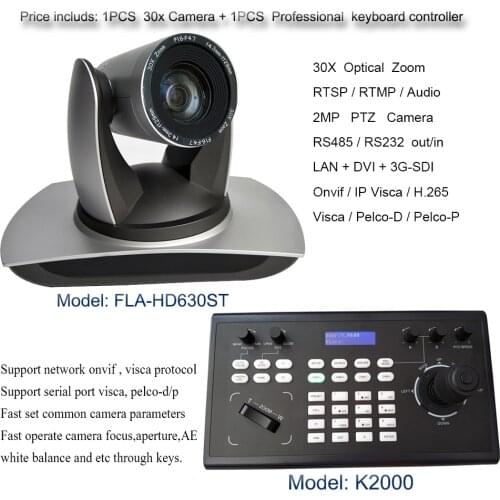 30x Optical zoom lens hd sdi dvi ip video conference camera for distance education and training