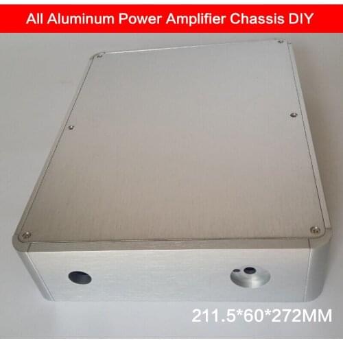 211.5*60*272MM DIY All Aluminum Power Amplifier Chassis Power Supply Case Audio Shell Amplifier Box Multi-purpose with Knob