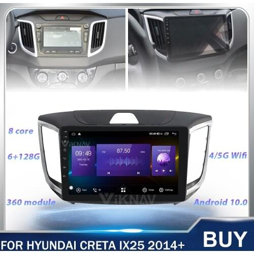 128G 10 Inch Android 2Din Car Stereo Radio For Hyundai Creta IX25 2014+ Car Touch Screen Multimedia Player GPS Navigation