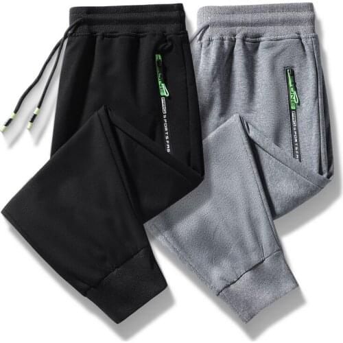 KKSKY Summer Calf-Length Pants Men Joggers Streetwear Sweatpants Mens Pants Fashion Cotton Pencil Linen Drawstring Man New 5XL