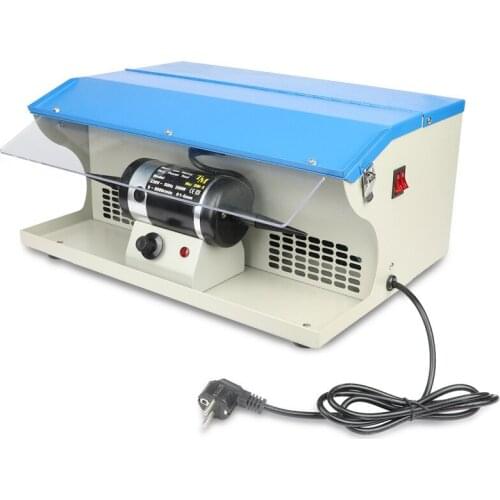 DM-5 Desktop Vacuum Polishing Machine Double-head Cloth Wheel Machine with Lamp Tube Speed Control Polishing Machine Gold and Si