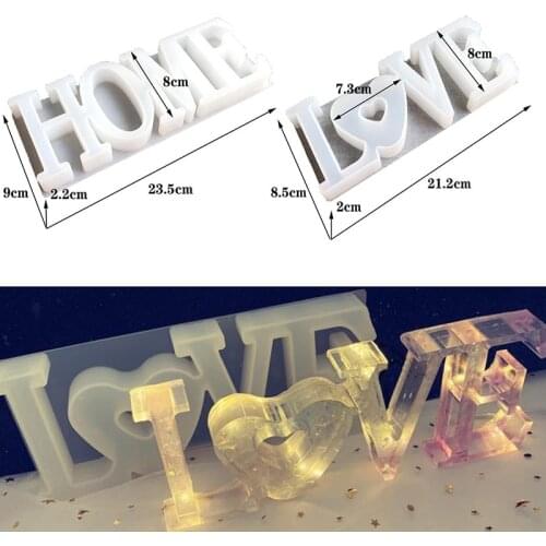 Resin Casting Mold Silicone Jewelry Making Epoxy Mould Craft DIY Decor LOVE HOME Jewelry Pendant Mould HOME FAMILY